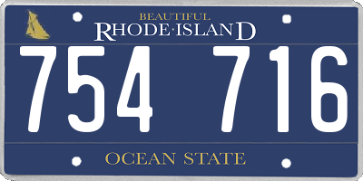 RI license plate 754716