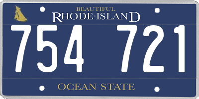 RI license plate 754721