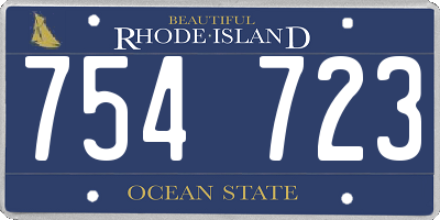 RI license plate 754723