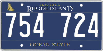 RI license plate 754724