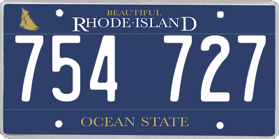 RI license plate 754727