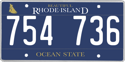 RI license plate 754736