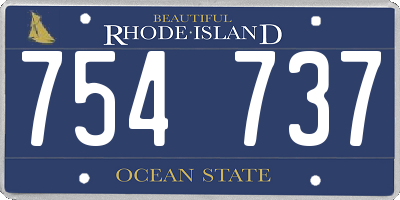 RI license plate 754737