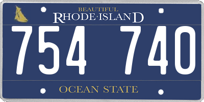 RI license plate 754740