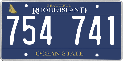 RI license plate 754741