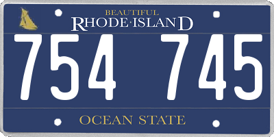 RI license plate 754745
