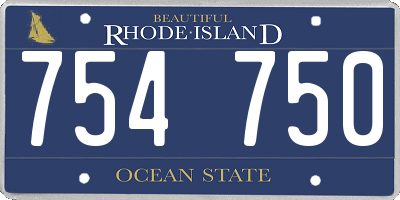 RI license plate 754750