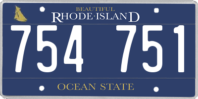 RI license plate 754751