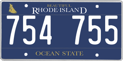 RI license plate 754755