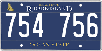 RI license plate 754756