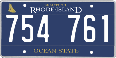 RI license plate 754761
