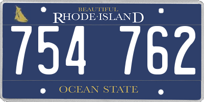 RI license plate 754762