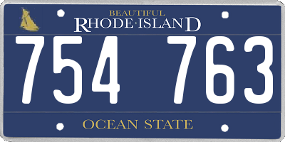 RI license plate 754763