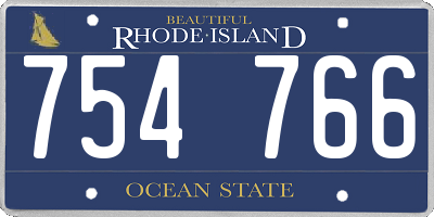 RI license plate 754766