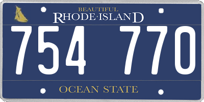 RI license plate 754770