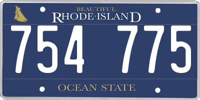 RI license plate 754775