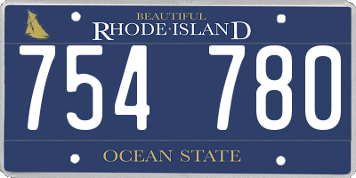 RI license plate 754780