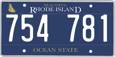 RI license plate 754781