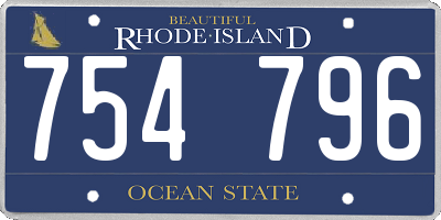RI license plate 754796