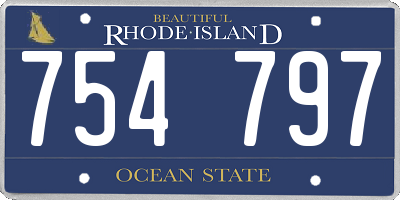 RI license plate 754797
