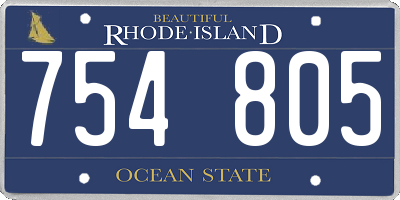 RI license plate 754805
