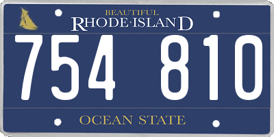 RI license plate 754810