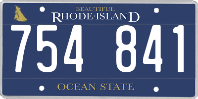 RI license plate 754841