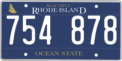 RI license plate 754878