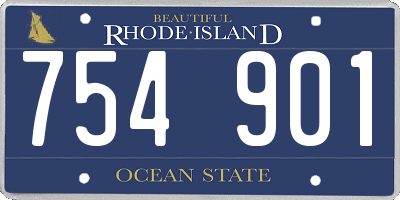 RI license plate 754901