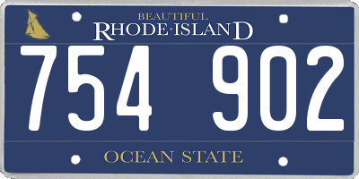 RI license plate 754902