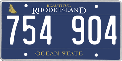 RI license plate 754904
