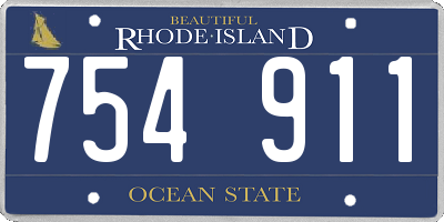 RI license plate 754911