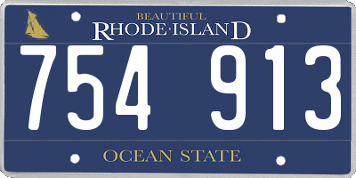 RI license plate 754913