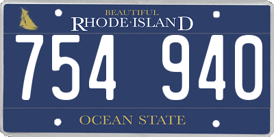 RI license plate 754940