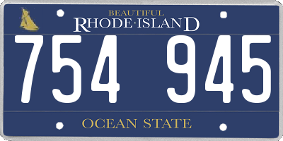 RI license plate 754945