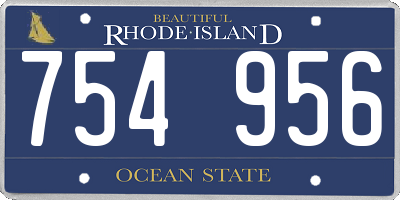 RI license plate 754956