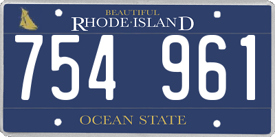 RI license plate 754961