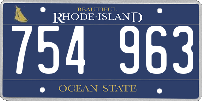 RI license plate 754963