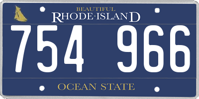 RI license plate 754966