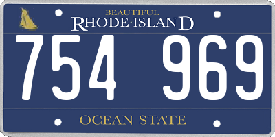 RI license plate 754969