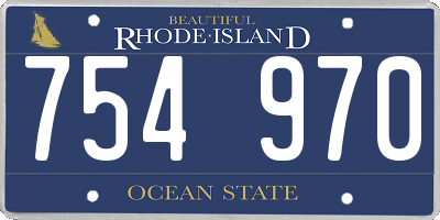 RI license plate 754970