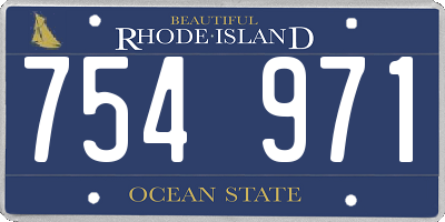 RI license plate 754971