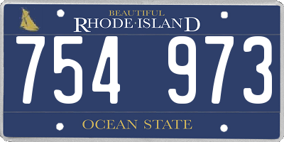 RI license plate 754973