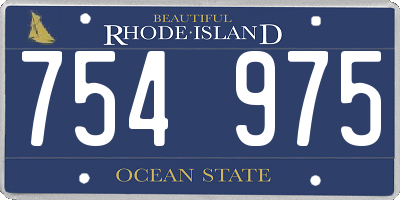 RI license plate 754975