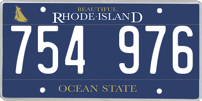 RI license plate 754976