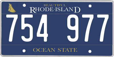 RI license plate 754977