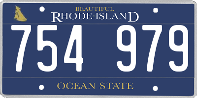 RI license plate 754979