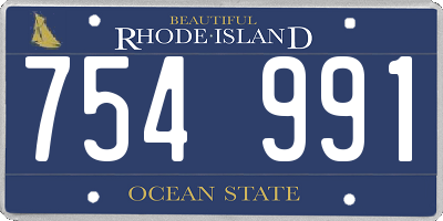 RI license plate 754991