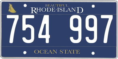 RI license plate 754997