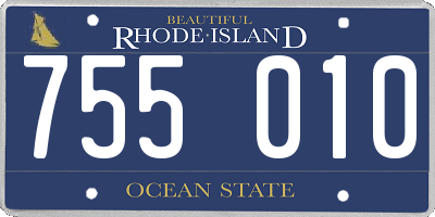 RI license plate 755010